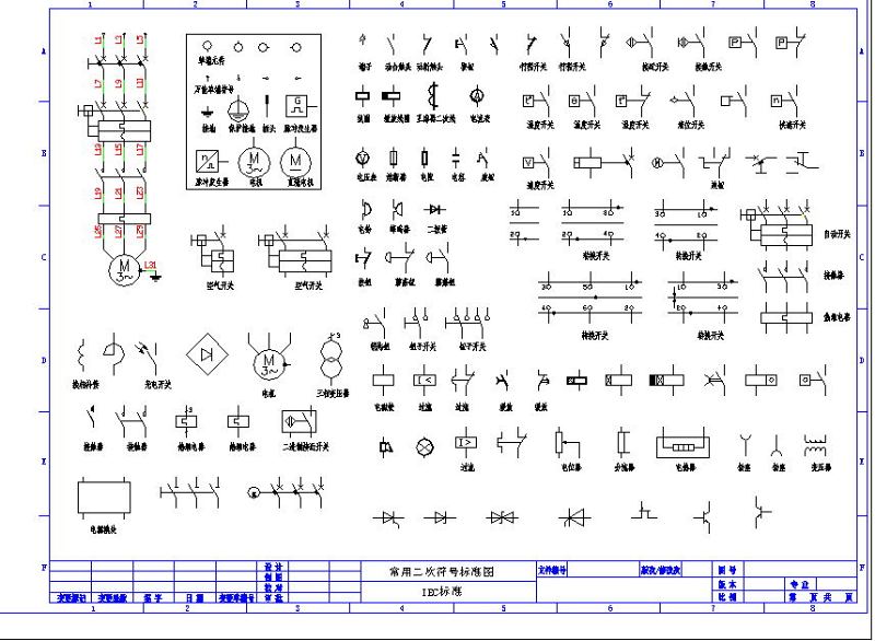 常用CAD电气制<a href=https://www.yitu.cn/su/7703.html target=_blank class=infotextkey>图标</a>准图形