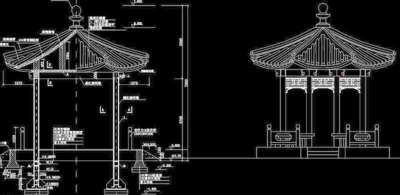 砼六角<a href=https://www.yitu.cn/su/7053.html target=_blank class=infotextkey>亭</a>建筑施工图