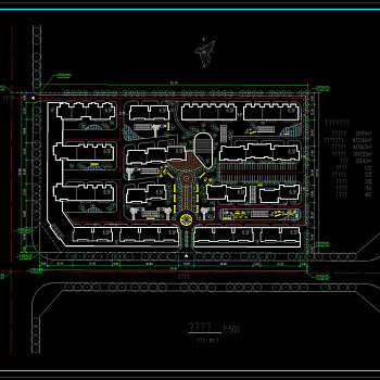 住宅小区总平面cad规划图