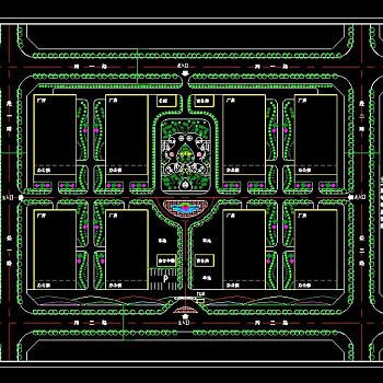 xx工业园区cad规划设计总建筑图纸