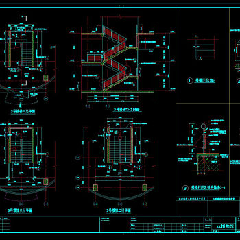 楼梯详图cad图纸
