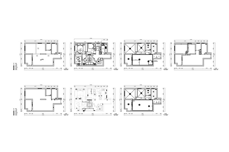 现代风两<a href=https://www.yitu.cn/su/7608.html target=_blank class=infotextkey>居室</a><a href=https://www.yitu.cn/su/7212.html target=_blank class=infotextkey>户型</a>CAD施工图