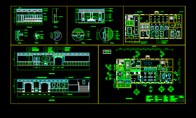 中式<a href=https://www.yitu.cn/sketchup/canting/index.html target=_blank class=infotextkey><a href=https://www.yitu.cn/su/7825.html target=_blank class=infotextkey>餐厅</a></a>CAD施工图