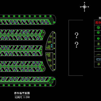 停车场平面图CAD图纸