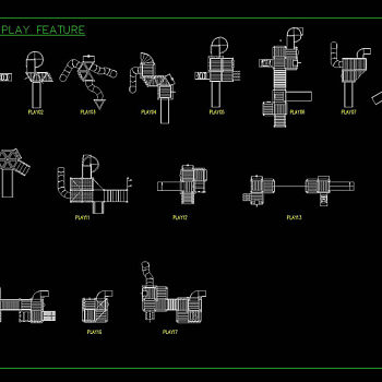 儿童游乐场设备平面图库