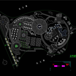 民主湖公园设计方案CAD景观图纸3D模型