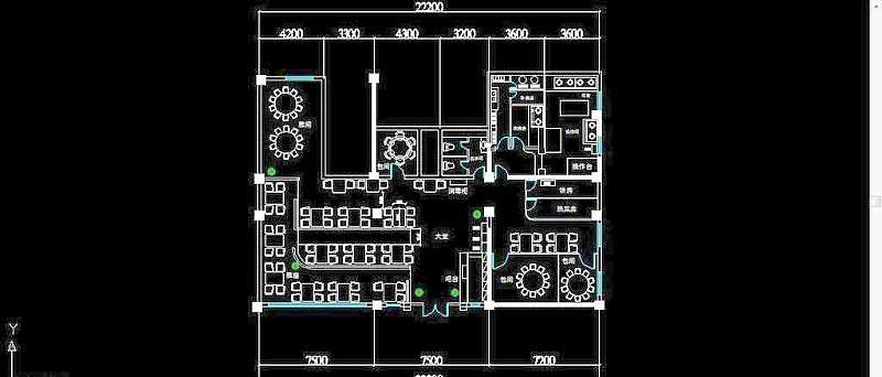 餐厅CAD平面布置图