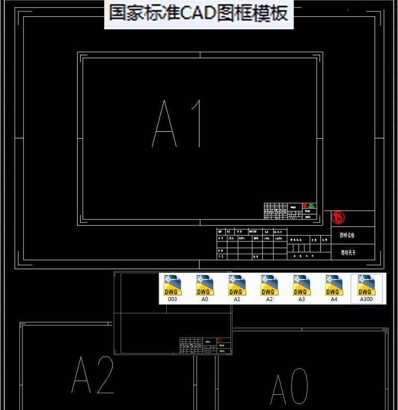 原创国家标准CAD图框模板