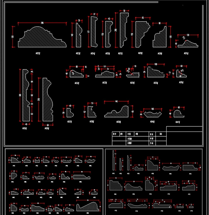 原创2019<a href=https://www.yitu.cn/sketchup/shigaoxian/index.html target=_blank class=infotextkey><a href=https://www.yitu.cn/su/6979.html target=_blank class=infotextkey>石</a>膏线</a>条CAD图库