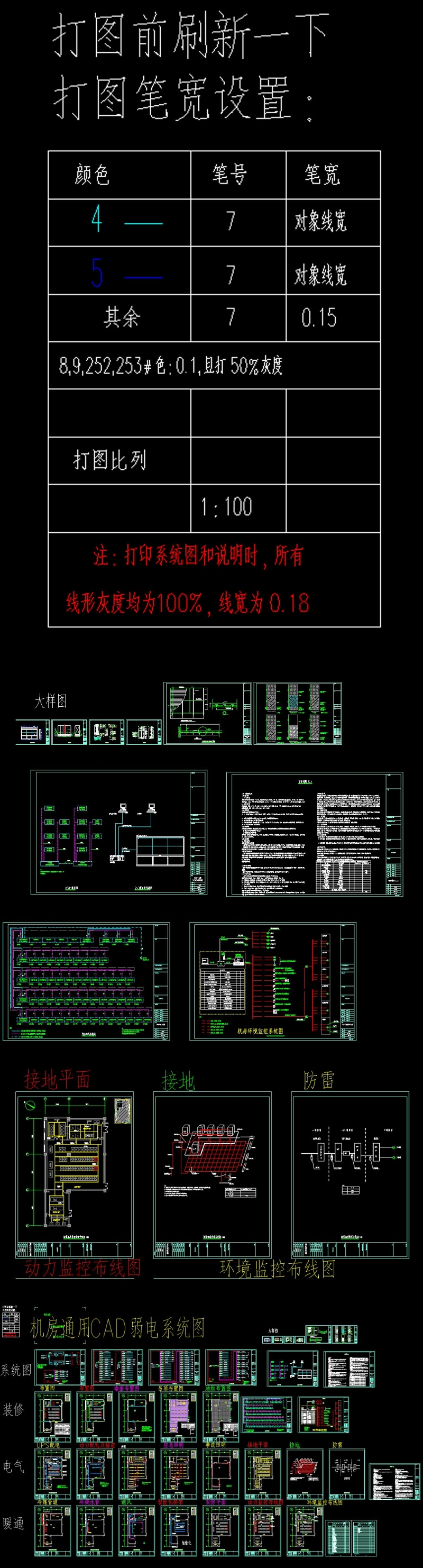 原创网络信息中心(数据中心)机房CAD