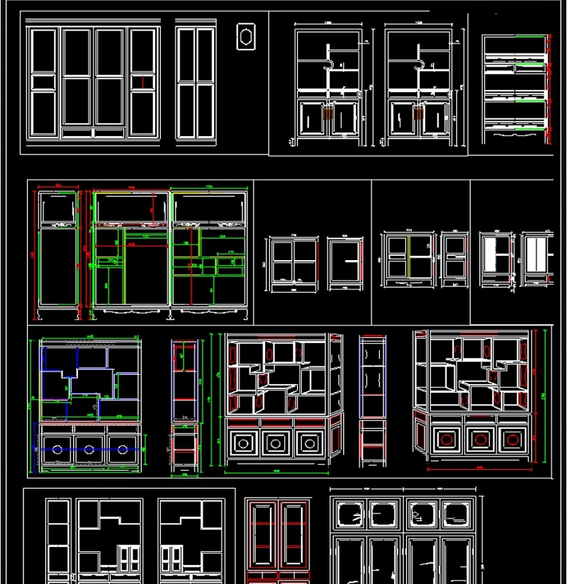 原创红木实木家具中式<a href=https://www.yitu.cn/sketchup/yigui/index.html target=_blank class=infotextkey>衣柜</a>cad素材