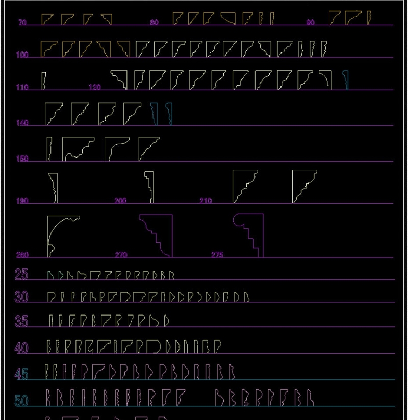 原创2019实用<a href=https://www.yitu.cn/sketchup/shigaoxian/index.html target=_blank class=infotextkey><a href=https://www.yitu.cn/su/6979.html target=_blank class=infotextkey>石</a>膏线</a>CAD图库