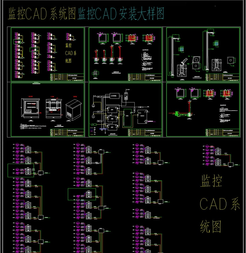 原创<a href=https://www.yitu.cn/su/7472.html target=_blank class=infotextkey>监控</a>系统CAD大样图