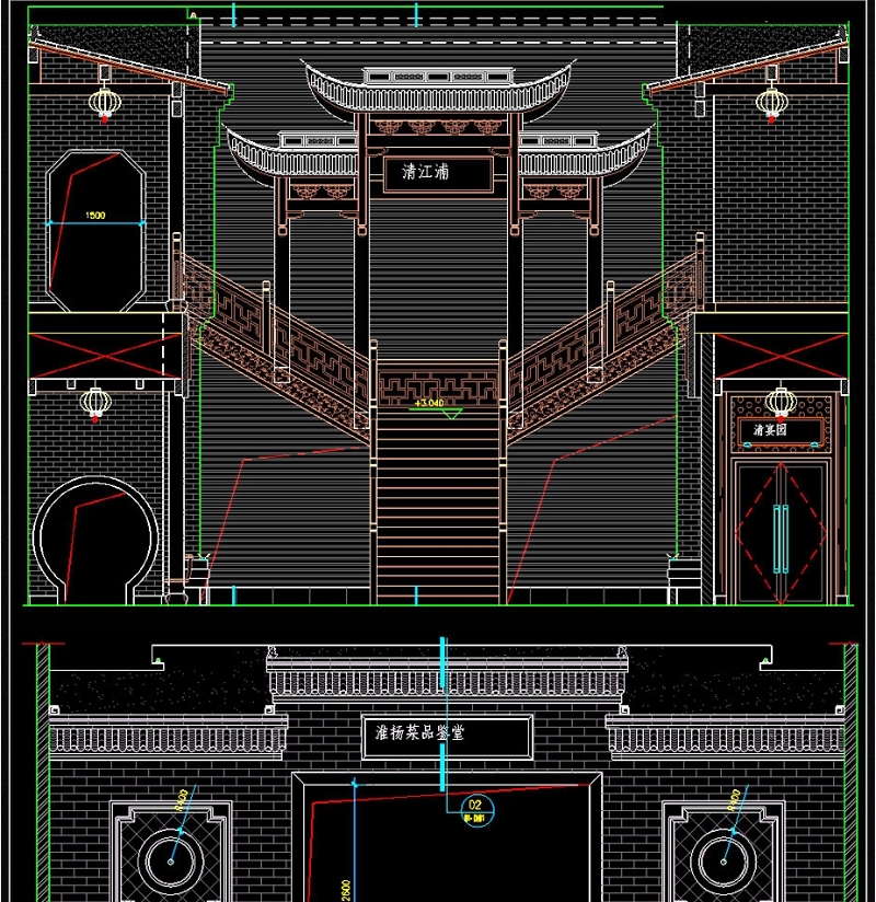 原创中式模型<a href=https://www.yitu.cn/su/7804.html target=_blank class=infotextkey>门<a href=https://www.yitu.cn/su/8159.html target=_blank class=infotextkey>楼</a></a>CAD节点详图