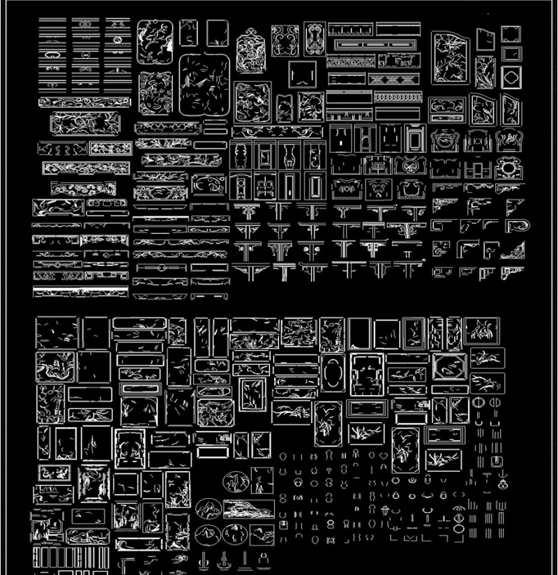 中式<a href=https://www.yitu.cn/sketchup/diaohua/index.html target=_blank class=infotextkey>雕<a href=https://www.yitu.cn/sketchup/huayi/index.html target=_blank class=infotextkey>花</a></a>纹cad合集