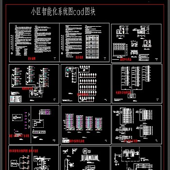 原创2019精品全套小区智能化系统弱电cad图库
