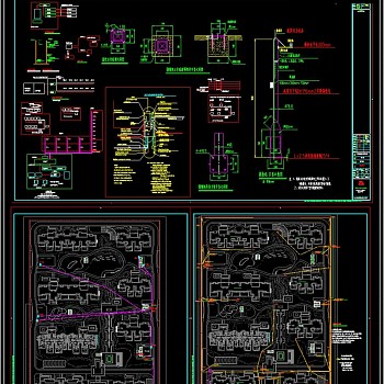 原创小区弱电智能化项目全套CAD图纸