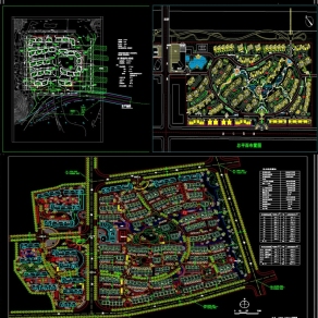 全套住宅区CAD规划建筑图3D模型