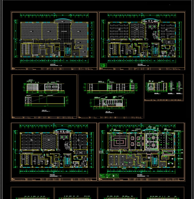 原创全套瑜伽会所CAD<a href=https://www.yitu.cn/su/7392.html target=_blank class=infotextkey>平面</a>施工图