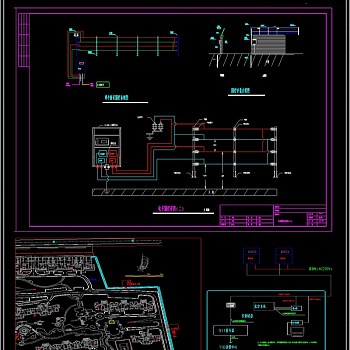 原创脉冲电子围栏CAD系统图