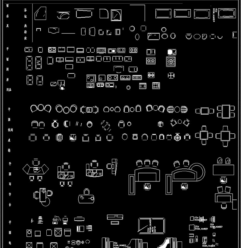 原创室内常用<a href=https://www.yitu.cn/su/7392.html target=_blank class=infotextkey>平面</a>CAD图库