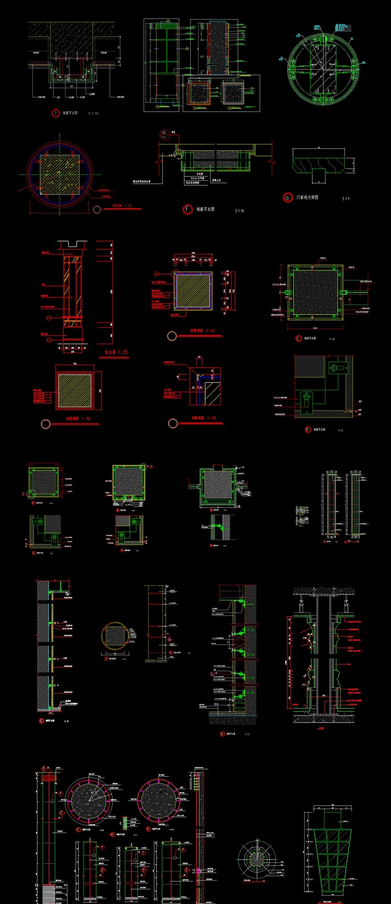 CAD包柱做法<a href=https://www.yitu.cn/sketchup/zhuzi/index.html target=_blank class=infotextkey><a href=https://www.yitu.cn/su/7152.html target=_blank class=infotextkey>柱子</a></a>装修节点剖面图施工<a href=https://www.yitu.cn/su/7937.html target=_blank class=infotextkey>图纸</a>