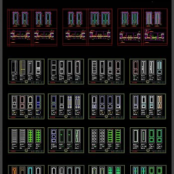 173套实木门施工图效果图书CAD大样