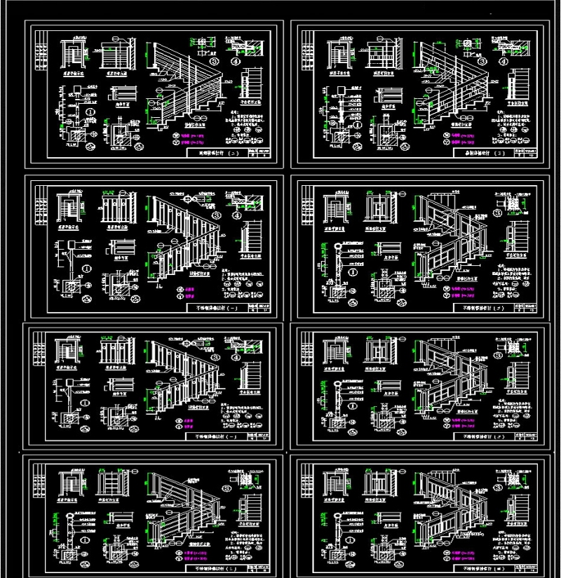 全套<a href=https://www.yitu.cn/sketchup/louti/index.html target=_blank class=infotextkey><a href=https://www.yitu.cn/su/6782.html target=_blank class=infotextkey><a href=https://www.yitu.cn/su/8159.html target=_blank class=infotextkey>楼</a>梯</a></a>分解CAD施工图