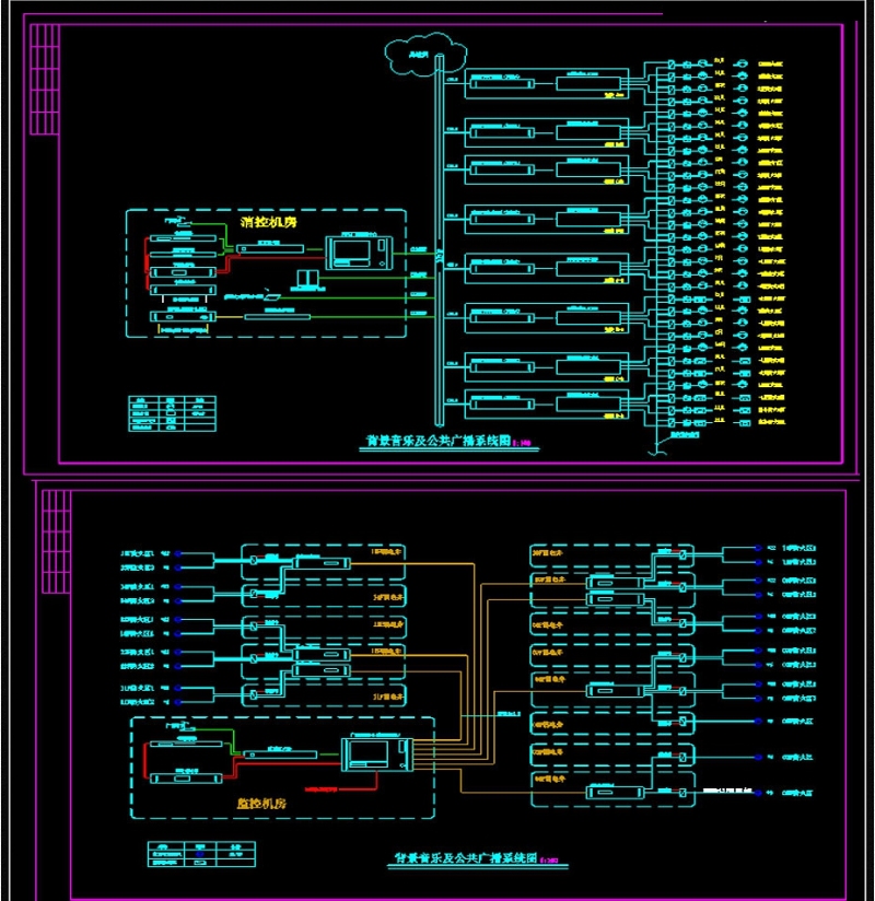 原创创<a href=https://www.yitu.cn/su/7944.html target=_blank class=infotextkey>背景</a><a href=https://www.yitu.cn/sketchup/yinlemeishu/index.html target=_blank class=infotextkey>音乐</a>及公共广播系统图模板CAD弱电智能化