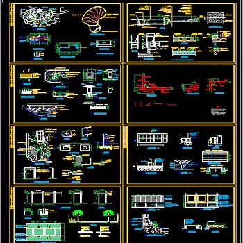 全套公园CAD施工详图