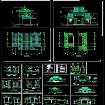 全套园林古建筑CAD图纸设计