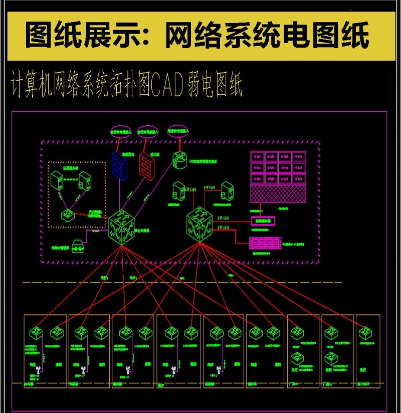 原创史上最全网络系统CAD电<a href=https://www.yitu.cn/su/7937.html target=_blank class=infotextkey>图纸</a>