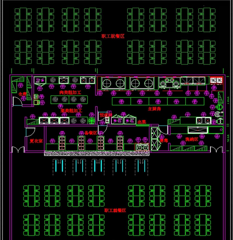 300名员工公司<a href=https://www.yitu.cn/sketchup/canting/index.html target=_blank class=infotextkey><a href=https://www.yitu.cn/su/7825.html target=_blank class=infotextkey>餐厅</a></a><a href=https://www.yitu.cn/sketchup/chufang/index.html target=_blank class=infotextkey><a href=https://www.yitu.cn/su/8620.html target=_blank class=infotextkey>厨房</a></a>CAD细节施工CAD<a href=https://www.yitu.cn/su/7937.html target=_blank class=infotextkey>图纸</a>