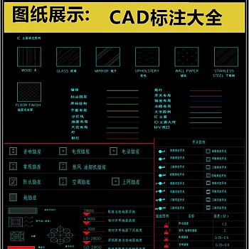 原创2019常用CAD标注大全CAD素材