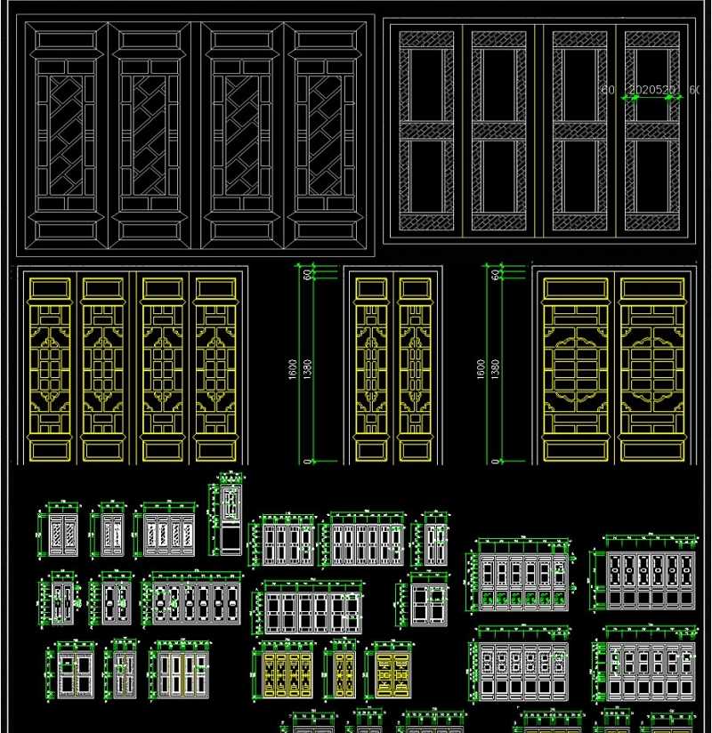 2019全套木质门<a href=https://www.yitu.cn/sketchup/chuang/index.html target=_blank class=infotextkey>窗</a>CAD图库总汇