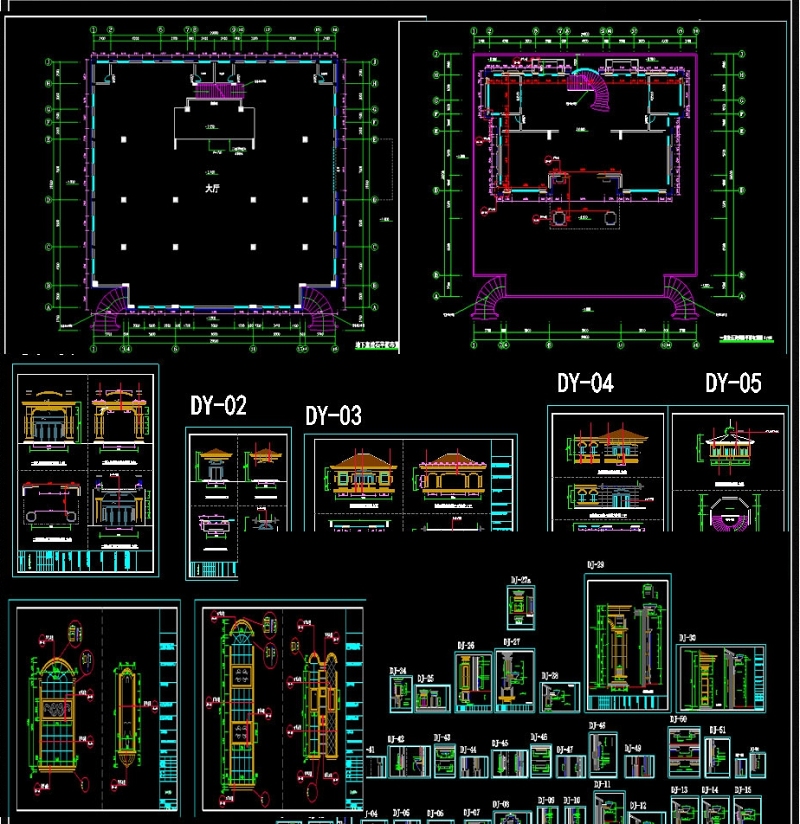 原创欧式大理<a href=https://www.yitu.cn/su/6979.html target=_blank class=infotextkey>石</a>别墅CAD