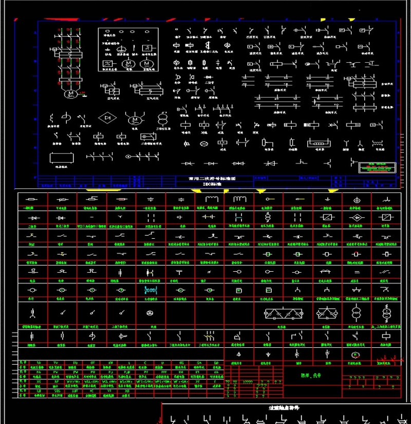 CAD电气绘图符号库CAD<a href=https://www.yitu.cn/su/7937.html target=_blank class=infotextkey>图纸</a>