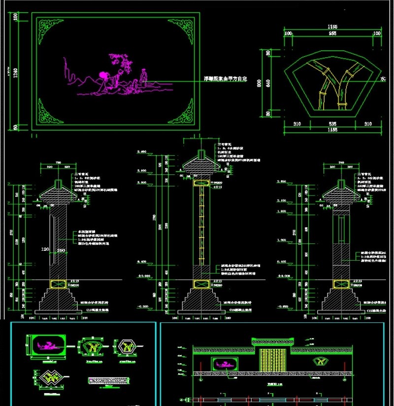 围墙CAD建筑施工图