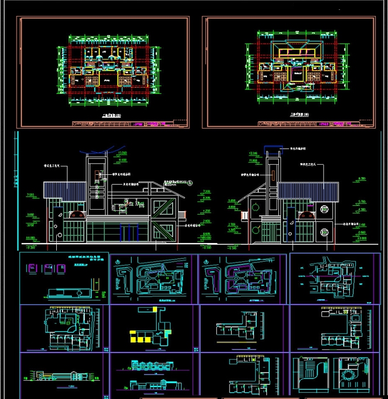 全套时尚现代<a href=https://www.yitu.cn/su/7587.html target=_blank class=infotextkey>幼儿园</a>CAD施工图实