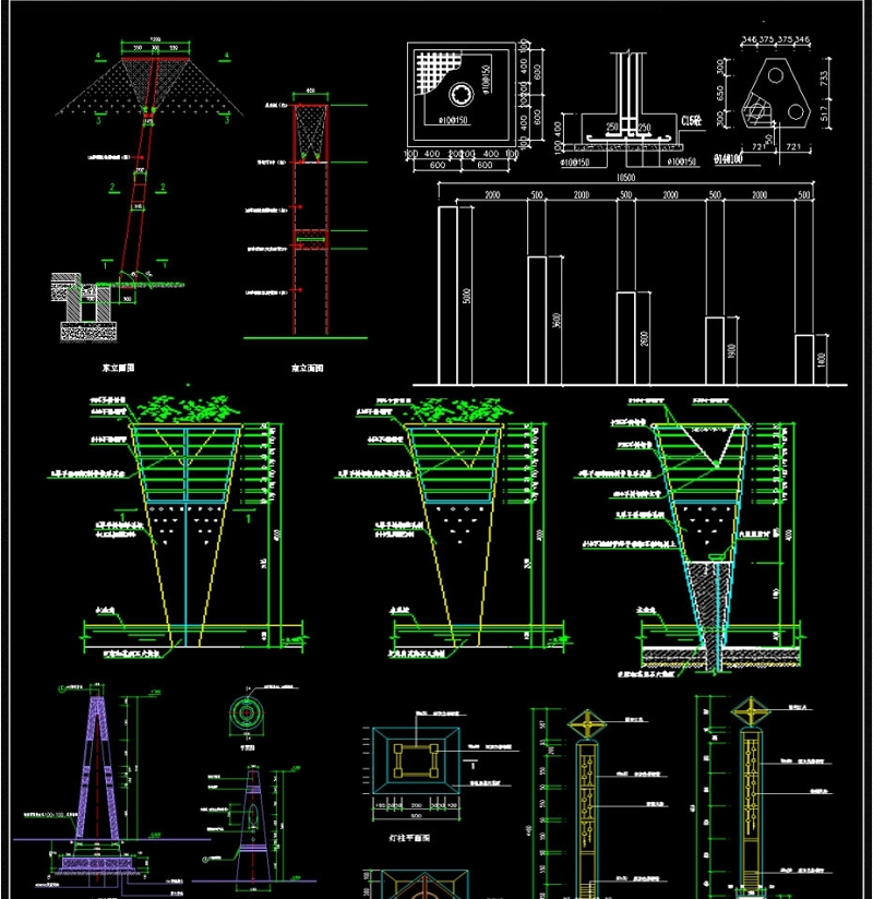 <a href=https://www.yitu.cn/sketchup/jingguandeng/index.html target=_blank class=infotextkey>景观灯</a>柱CAD<a href=https://www.yitu.cn/su/7590.html target=_blank class=infotextkey>设计</a>图