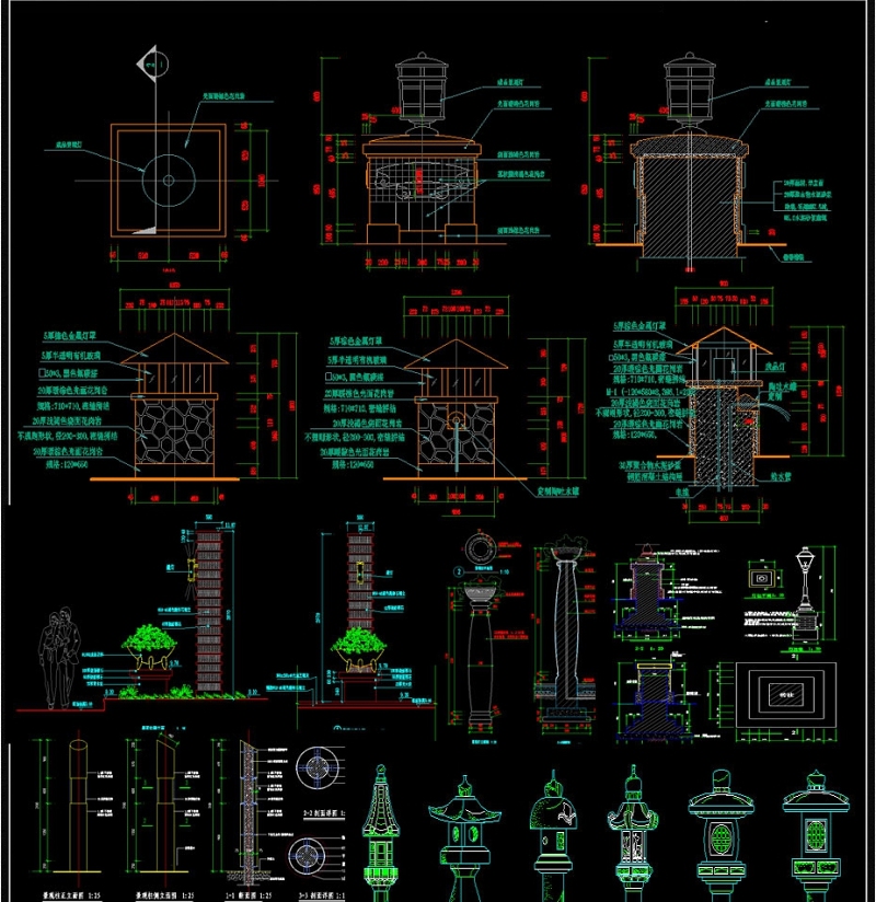 灯柱CAD施工图
