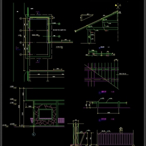 原创创水谢建筑结构电施完整CAD施工图纸3D模型