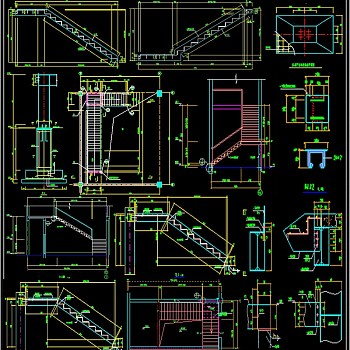 原创全套普通楼梯CAD图库