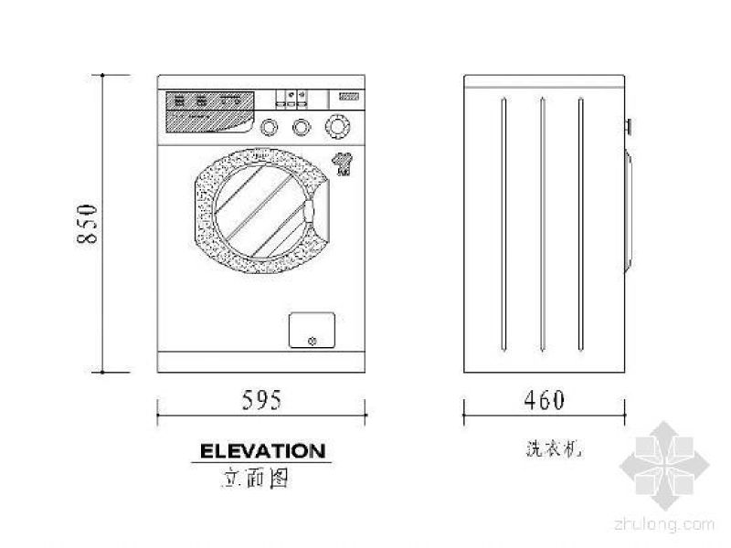 常用家电图块及尺寸图