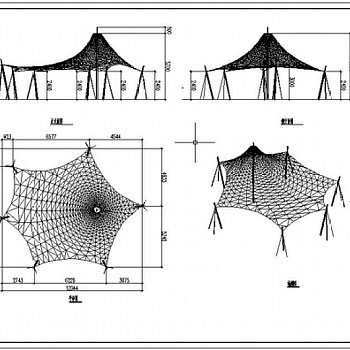 某索膜结构膜亭结构设计图