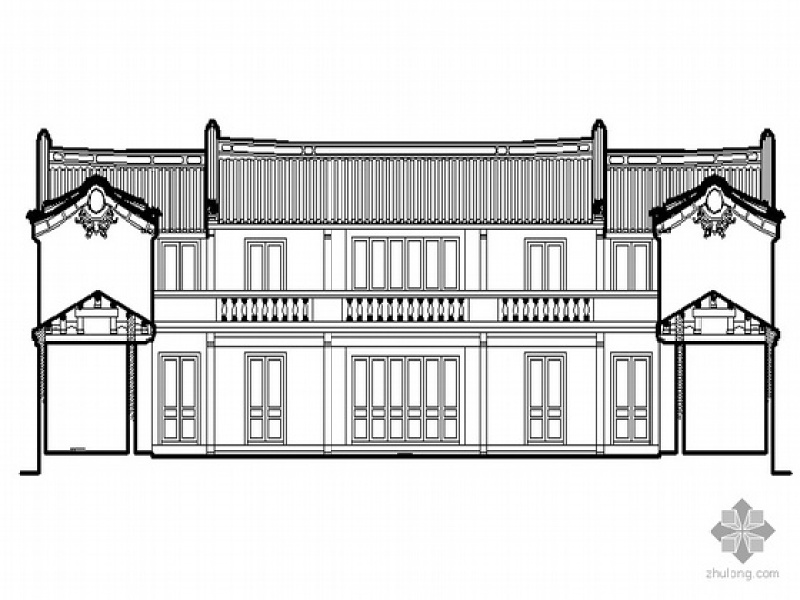 [西田]某祠堂建筑方案图