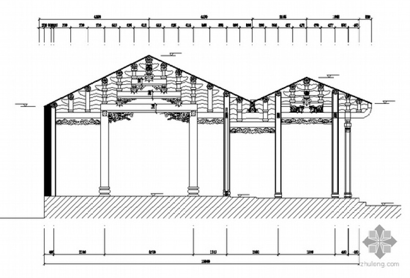 [西田]某祠堂建筑方案图