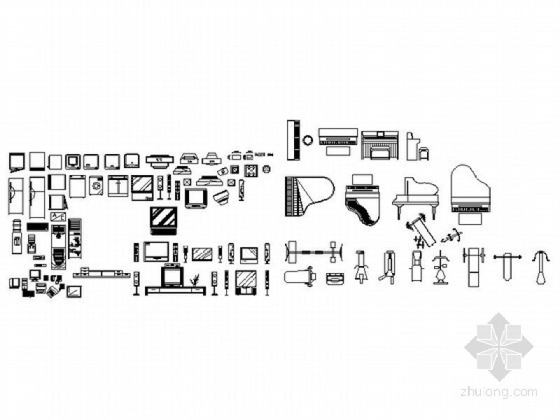 常用现代家电CAD图块下载