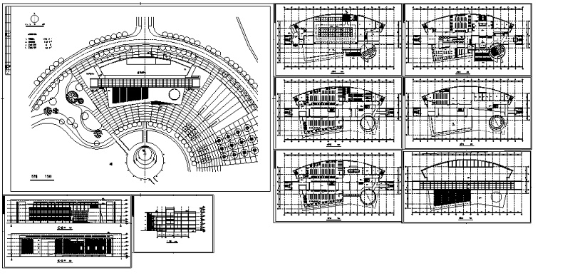 长126米宽47.7米五层<a href=https://www.yitu.cn/sketchup/xuexiao/index.html target=_blank class=infotextkey>学校</a>图书馆<a href=https://www.yitu.cn/su/7590.html target=_blank class=infotextkey>设计</a>图（带外观效果)