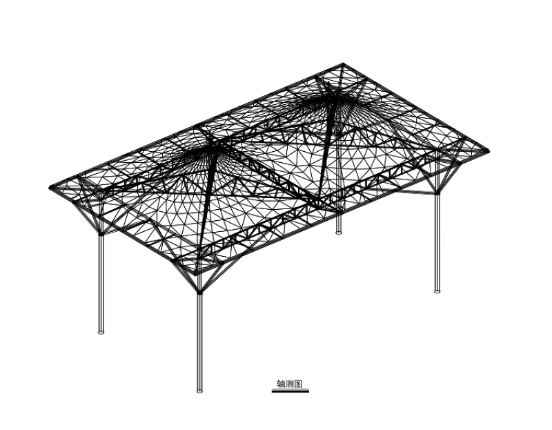 加油站膜结构施工图（CAD、13张）